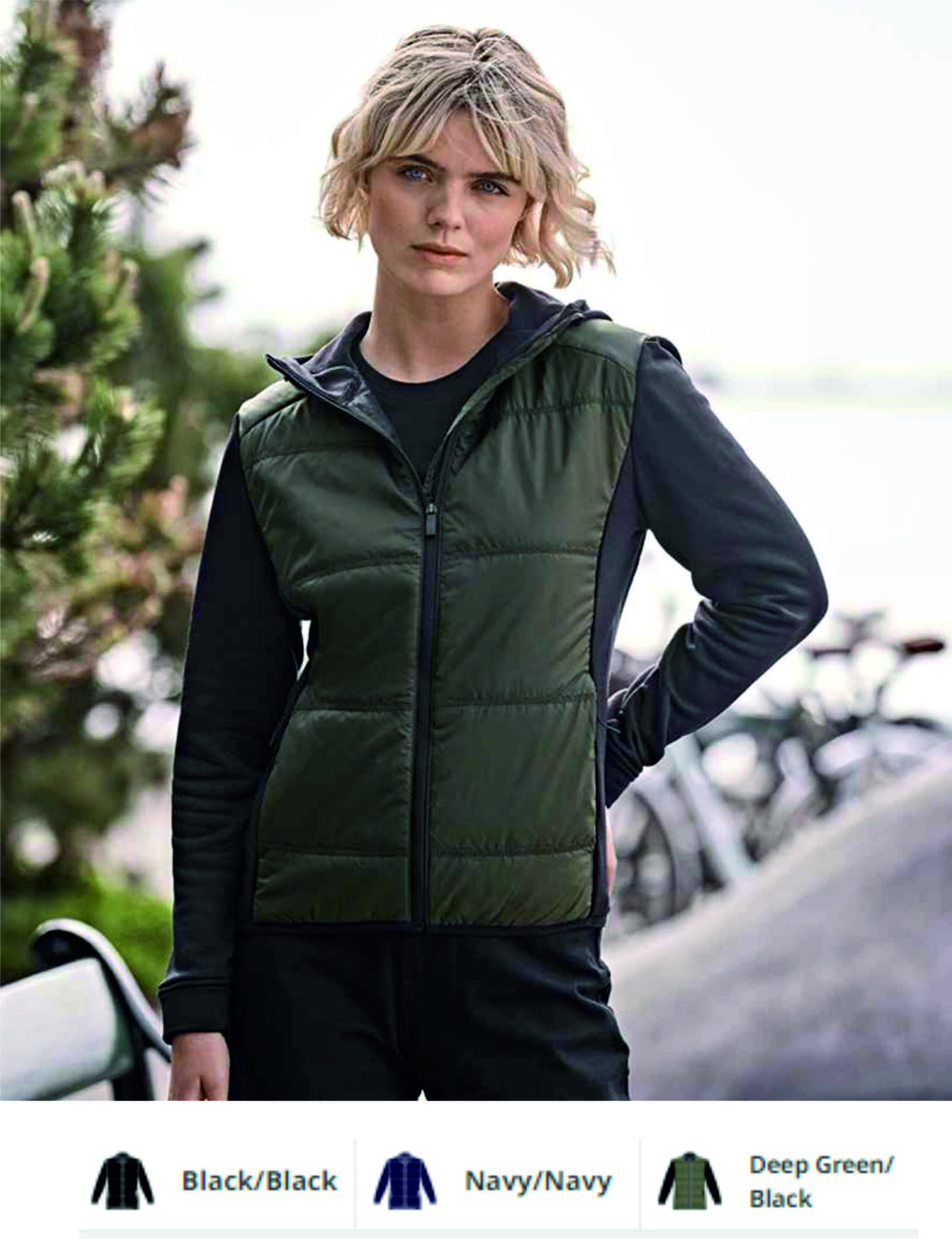 Tee Jays T9113 Ladies Hybrid-Stretch Hooded Jacket - Click Image to Close